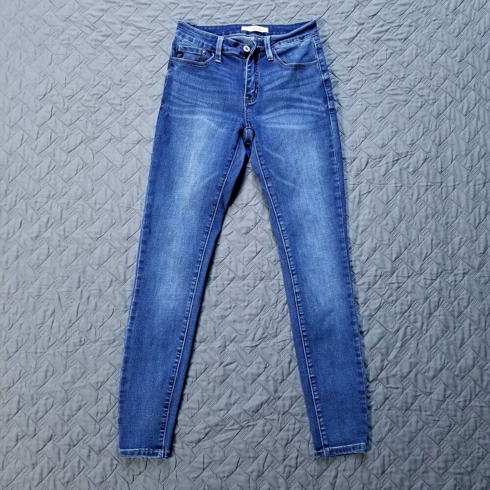 Kancan Jeans Womens‎ 3/25 Blue Skinny Fit Dark Wash Denim Jegging Stretch